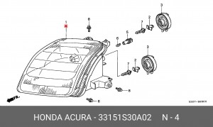 Фара головного света 33151S30A02 HONDA