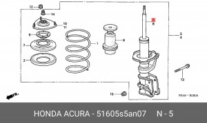 Амортизатор подвески 51605S5AN07 HONDA