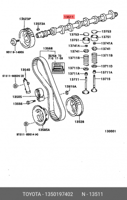 Распредвал 13501-97402 DAIHATSU