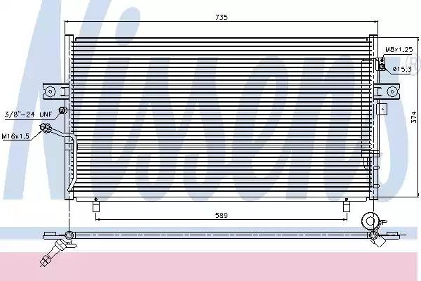 Конденсатор, кондиционер 94946 NISSENS