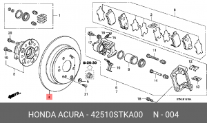 Диск тормозной 42510STKA00 HONDA