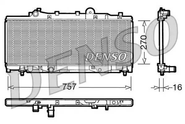 Радиатор, охлаждение двигател DRM09092 DENSO