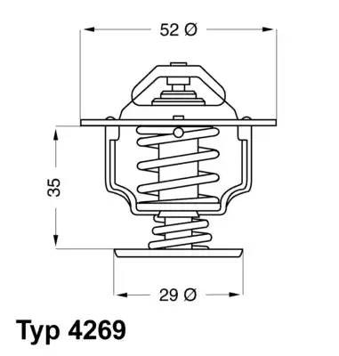 Термостат, охлаждающая жидкость 4269.78D WAHLER