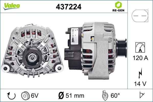 Генератор 437224 VALEO PHC