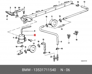 Регулятор давления подачи топлива 13 53 1 711 540 BMW