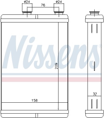 Теплообменник, отопление салона 71451 NISSENS