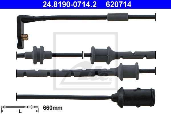 Сигнализатор, износ тормозных колодок 24.8190-0714.2 ATE