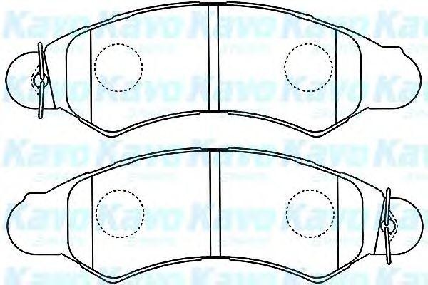 Комплект тормозных колодок, диско BP-8022 KAVO PARTS