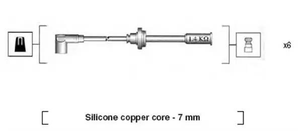 Ккомплект проводов зажигания 941095960633 MAGNETI MARELLI