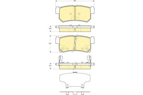 Комплект тормозных колодок, диско 6133669 GIRLING