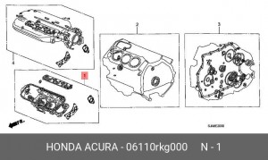 Прокладки блока цилиндров (комплект) 06110RKG000 HONDA