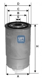 Топливный фильтр 24.351.00 UFI