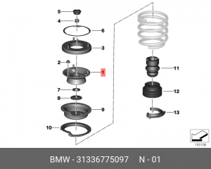 Опора амортизатора подвески 31336775097 BMW