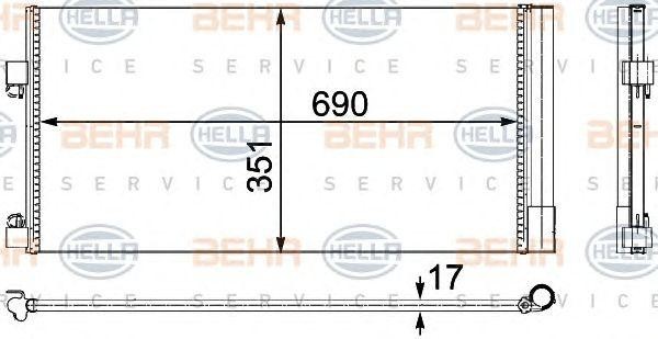 Конденсатор, кондиционер 8FC 351 304-241 HELLA