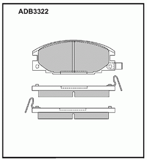 Колодки тормозные дисковые ADB3322 ALLIED NIPPON