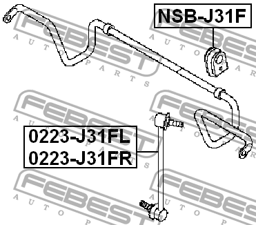 Втулка стабилизатора NSB-J31F FEBEST