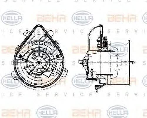Электродвигатель, вентиляция салона 8EW 009 159-391 HELLA