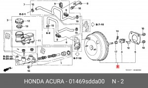 Усилитель тормозной системы 01469SDDA00 HONDA