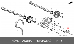 Натяжной ролик, ремень ГРМ 14510PGEA01 HONDA