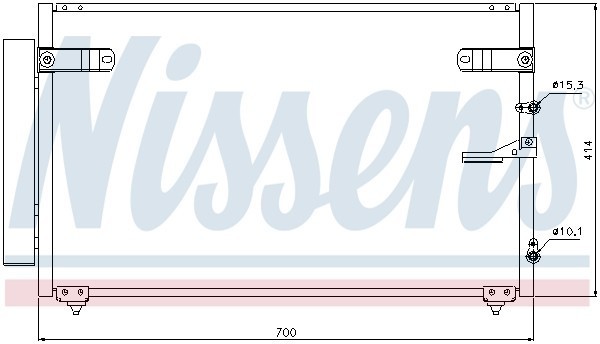 Конденсатор, кондиционер 94867 NISSENS