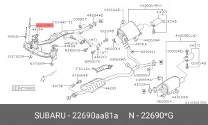 Лямбда-зонд 22690AA81A SUBARU
