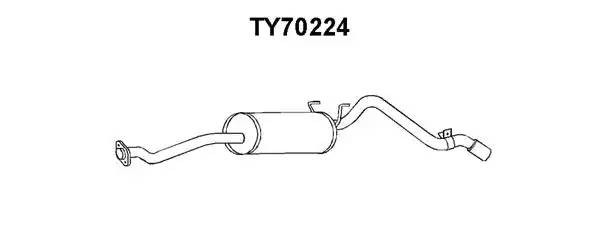 Глушитель выхлопных газов конечный TY70224 VENEPORTE