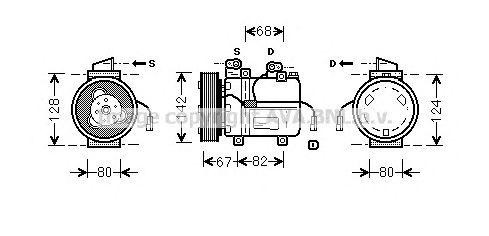 Компрессор, кондиционер DWK037 AVA