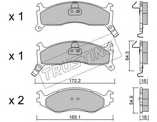 Комплект тормозных колодок 7300 TRUSTING
