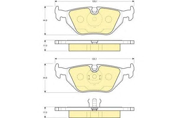 Комплект тормозных колодок, диско 6113432 GIRLING