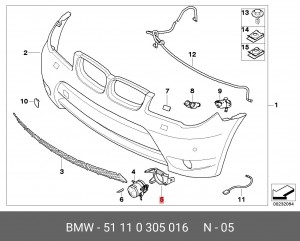 Кронштейн крепления 51 11 0 305 016 BMW