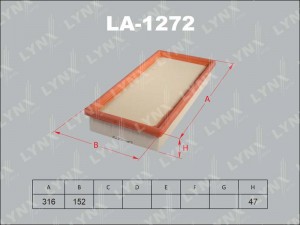 Фильтр воздушный LA-1272 LYNXAUTO