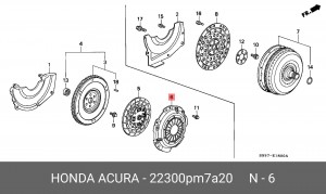 Нажимной диск сцепления 22300PM7A20 HONDA