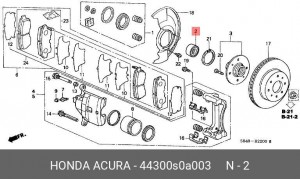 Подшипник ступицы колеса 44300-S0A-003 HONDA