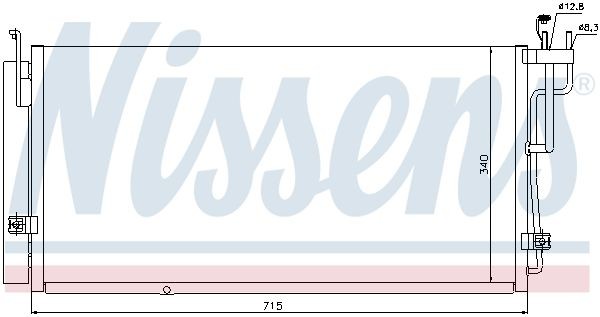 Конденсатор, кондиционер 94823 NISSENS