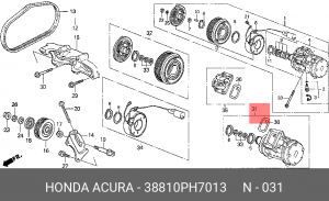 Компрессор, кондиционер 38810PH7013 HONDA
