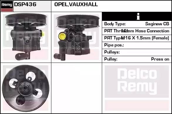 Гидравлический насос, рулевое управление DSP436 DELCO REMY