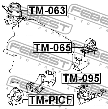 Подушка двигателя TM-PICF FEBEST