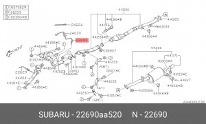 Лямбда-зонд 22690AA520 SUBARU