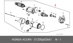 Стартер 31200PD2661 HONDA