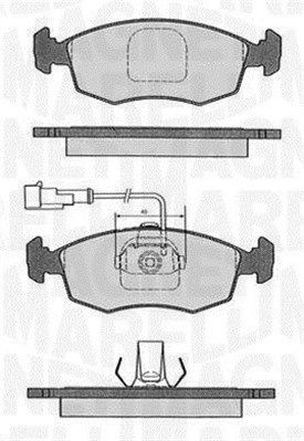 Комплект тормозных колодок, диско 430216170312 MAGNETI MARELLI