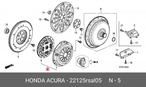 Сцепление (комплект) 22125RSAL05 HONDA