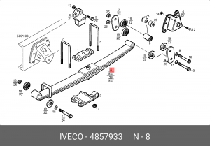 Многолистовая рессора 4857933 IVECO