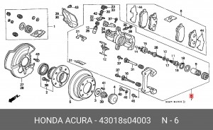 Тормозной суппорт 43018S04003 HONDA