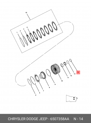 Упорное кольцо 6507 358AA CHRYSLER