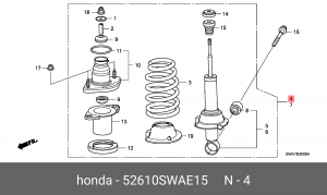 Амортизатор подвески 52610SWAE15 HONDA