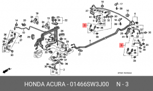 Шланг тормозной 01466SW3J00 HONDA