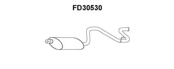 Глушитель выхлопных газов конечный FD30530 VENEPORTE