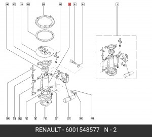 Топливный насос 6001548577 RENAULT