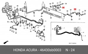 Тормозной шланг 46430SB0003 HONDA