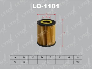 Фильтр масляный двигателя LO-1101 LYNXAUTO
